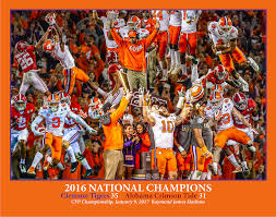 10, 2022, at lucas oil stadium in indianapolis, and william hill sportsbook lists alabama as the early +300 favorite to repeat, followed by clemson (+400), ohio state (+750) and oklahoma (+750). Clemson Tigers National Champions 2016 Ncaa College Football Art 3 Painting By Rich Image
