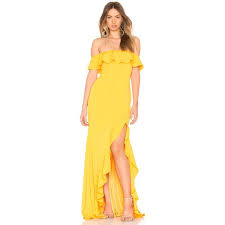 Jay Godfrey Balon Gown 480 Liked On Polyvore Featuring Dresses Gowns Yellow Ruffle Dress Flutter S Yellow Evening Dresses Fashion Sophisticated Outfits