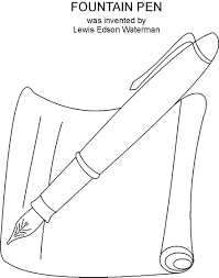 While you can use the print and cut option, you can also use sketch pens! Fountain Pen Coloring Printable Page