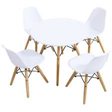 Create an inviting atmosphere with new living room chairs. Criss Cross Modern Table And 4 Chairs Set White P Kolino