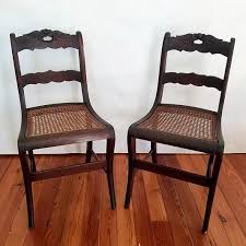Vintage Duncan Phyfe Dining Chairs Rose Back Mahogany Side Chair Cane Seat Set Of Four Duncan Phyfe Chairs Vintage House Dining Chairs