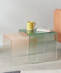 Table pill pink resin coffee table side table happy pills handmade table unique decor wooden table 35cm width 40cm height dontlookdesigns 5 out of 5 stars (105) $ 173.71. Hesta Nesting Side Table Green And Pink Made Com