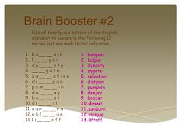 Instead, let's turn to some of the most delightfully bizarre words that slipped from common usage before their. 20 Long Block Brain Boosters Ppt Video Online Download