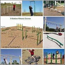 Elementary Fitness Course 9 Stations Fitness Courses No Equipment Workout Outdoor School