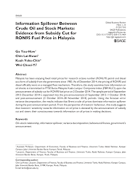 Petrol price malaysia for fuel ron95, ron97 & diesel will be updated on this page. Pdf Information Spillover Between Crude Oil And Stock Markets Evidence From Subsidy Cut For Ron95 Fuel Price In Malaysia