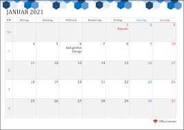 Kalender 2021 juli zum ausdrucken. Kostenlose Kalendervorlagen 2021 Fur Word Und Excel Office Lernen Com