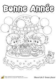 coloriage reveillon du nouvel an pour la nouvelle annee singe et panda