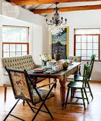 House Tour Bright Eclectic Cottage Style At Home Rustic Dining Furniture Dining Furniture Makeover Woven Dining Chairs