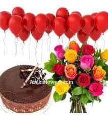 Birthday Gift Cake And Flowers If You Are Looking For Florist In Davangere Gift Delivery Or Wish To Send Gifts Flowers To Davange With Images Birthday Hampers Online Birthday Gifts Bunch Of Red Roses