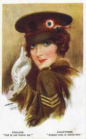 Patriotic Women Postcards By Arthur Butchur Wwii Posters Postcard Military Poster