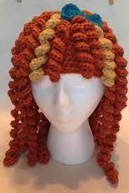 Scottish Princess Spiral Wig Hat In 2021 Crochet Wig Yarn Wig Crochet Costumes