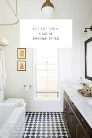 Black And White Bathroom Floor Tiles Uk Spanish Tile Black And White Bathroom Ideas Uk Bathroom Essentials Interior