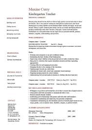 Kindergarten Teacher Resume School Example Sample Job Description Project Manager Resume Resume Skills Job Resume Examples