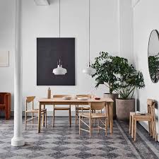 To create contrast and excitement, juxtapose colors and textures, such as eames molded plywood chairs in different colorful stains, or the tolix chaise in steel or colored metal with your traditional table. Drawn By Hvidt Molgaard Tradition Scandinaviandesign Com
