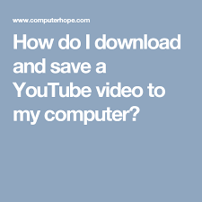 Oct 12, 2021 · by adding a youtube video downloading extension to your browser, there will be a download button under the video you are watching on the youtube site, which enables you to download the video to your computer. How Do I Download And Save A Youtube Video To My Computer Youtube Hacks Youtube Videos Technology Tutorials