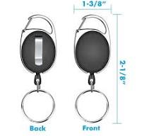 New Design Custom Black Retractable Pull Badge Reel Alloy ABS Plastic ID  Lanyard Name Tag Card Badge Holder Reels