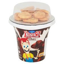 Odstredené mlieko, zahustené mlieko, smotana, vanilková zložka 5% (cukor, arómy. Kostici Cokici Jogurt Cokoladovy 108 6g Tesco Potraviny