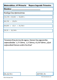 Nuestros juegos de matemáticas promueven la comprensión de conceptos matemáticos a través del ritmo y la repetición. 30 Fichas De Matematicas Para Sexto De Primaria