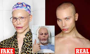 Drag artist FAKES his plastic surgery transformation for MONTHS | Daily  Mail Online