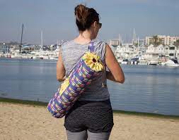 I made a bag like this last year for one of my friends as a birthday present and she is still so happy with it that i decided to make one for me there is no printable pattern attached to this tutorial because you just have to cut some rectangular pieces. Diy Yoga Mat Bag Spoonflower Blog
