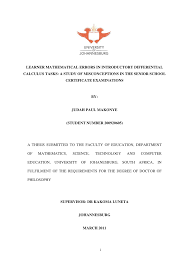 Tensor calculus made simple, where the development. Pdf Learner Mathematical Errors In Introductory Differential Calculus Tasks A Study Of Misconceptions In The Senior School Certificate Examinations