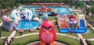 Amusement & theme parks • water parks. World S First Angry Birds Inflatable Water World Is Here Life News Agency