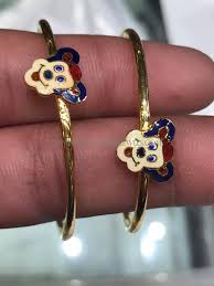 Latest Gold Bangles Collection For Kids South India Jewels Kids Bangles Baby Jewelry Gold Kids Gold Jewelry