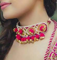 45 Fancy Gota Jewellery Designs To Add Bling Edge To Your Look Shaadisaga Gota Patti Jewellery Flower Jewellery Fashion Jewelry