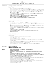 Aircraft Technician Resume Samples Velvet Jobs