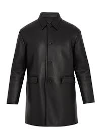 Prada Single Breasted Leather Coat Prada Cloth Clothes Jacket Design Menswear