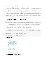 A thesis statement always belongs at the beginning of an essay. What Does A Good Thesis Statement Look Like Human Essays