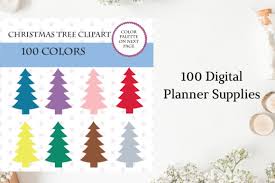 Download Christmas Tree Clipart Cute Christmas Graphic By Aneta Design Creative Fabrica SVG Cut Files