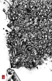 Black And White Graffiti Artist Ink Illustrations Ink Illustrations Graffiti Art Black And White Illustration