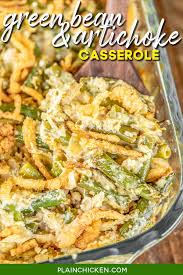 Green Bean Artichoke Casserole A Delicious Twist On Our Traditional Green Bean Casserole This Is Not In 2020 Green Bean Casserole Veggie Casserole Bean Casserole