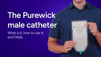 External catheter collection bag system, AI generated