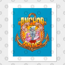 A request from sonkabuto (deviantart) to have bulma from dragon ball to use the anchor arms from spongebob squarepants. Anchor Arms Spongebob Posters And Art Prints Teepublic