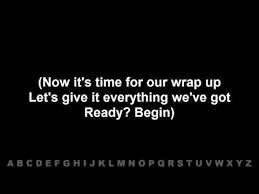 (now it's time for our wrap up / let's give it everything we've got / ready? Blackalicious Alphapet Rap Alphabet Aerobics Lyrics Lyrics New 1 Xem Lá»i Bai Hat