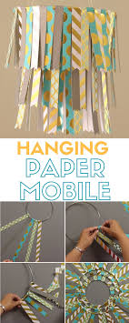 Diy Hanging Paper Mobile Craft The Crafty Blog Stalker Paper Mobile Mobile Craft Mason Jar Crafts Diy