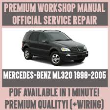 Workshop Manual Service Repair Guide Pour Mercedes Benz Ml320 1998 2005 Cablage Ebay
