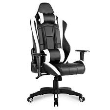 Romatlink Racing Gaming High Back Desk Ergonomic Design Computer Chair Black And White Black White001 Ergonomic Desk Chair Racing Chair Desk Chair