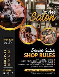 Hair Salon Shop Rules Flyer Beauty Salon Posters Salon Shop Flyer