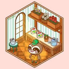 Since Y All Liked The Mermaid Room So Much I Drew Another Ac Room Leif S Gardening Store Anima Animal Crossing Fan Art Animal Crossing Game Animal Crossing