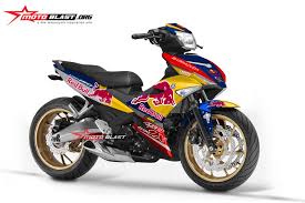 Inspirasi modifikasi toyota yaris ungu metalica modif terbaru. Modifikasi Striping Yamaha Mx King 150 Redbull Motoblast