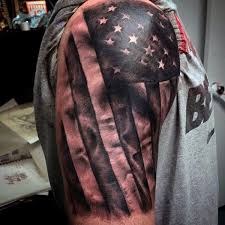 Upper Arm Half Sleeve Black And White American Flag Tattoo Top 53 American Flag Tattoo Ideas 2020 Inspiration Guide American Flag Tattoo Flag Tattoo Full Sleeve Tattoos