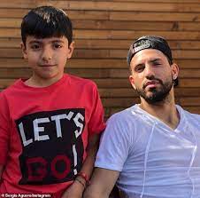 Related articles sergio aguero goal: Sergio Aguero S Son Benjamin Proudly Shows Off His New Hairstyle On Facetime Daily Mail Online