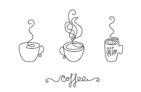 Continuous Thin Line Coffee Cups With Smoke Illustration Etsy Coffee Tattoos Coffee Cup Drawing Coffee Cup Tattoo