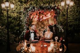 We set our date in august 2019. This Glam Franciscan Gardens Wedding Takes Til Death Do Us Part To The Next Level Junebug Weddings
