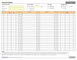 The electrical code requires you to label, or index, your panel. Electrical Panel Schedule Template Excel Glendale Community