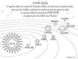 Le système solaire : coloriage Sciences gratuit sur Webjunior