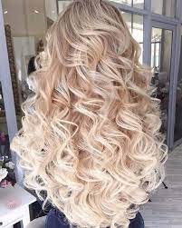 Long Curly Hairstyle Loose Full Volume Blonde Ombre Platinum Blonde Flat Iron Wand Long Hair Styles Hair Styles Loose Curls Hairstyles